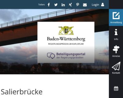 Screenshot RP Beteiligngsportal Salierbrücke