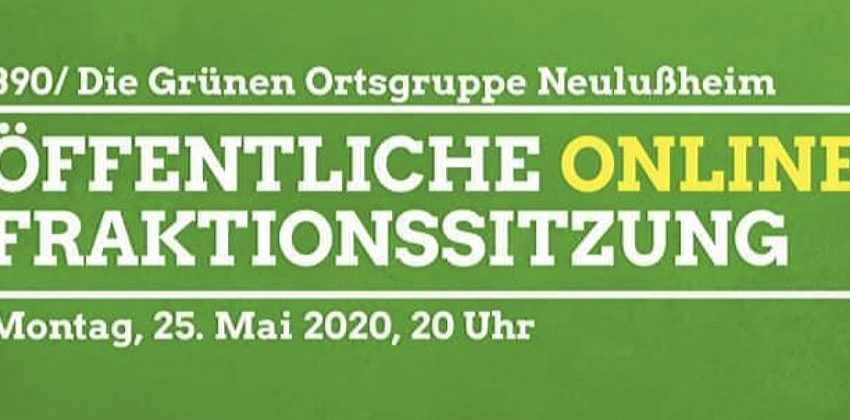 öffentliche online-Fraktionssitzung Mai 2020