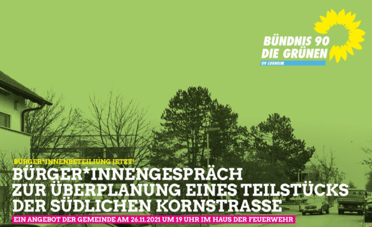 ABGESAGT – Kornstraße Süd – Kultur- und Sporthalle / Schule – Neugestaltung der Außenanlagen – Bürgergespräch am 25.11.2021, 19:00 Uhr