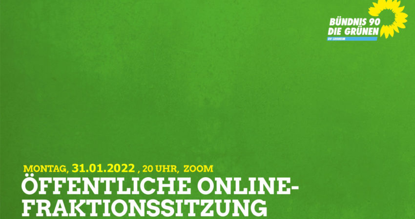 Sharpic öffentliche online-Fraktionssitzung am 31.01.2022 um 20 Uhr per Zoom