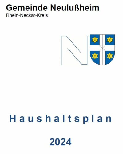 Titelbild Haushalt 2024 Neulußheim