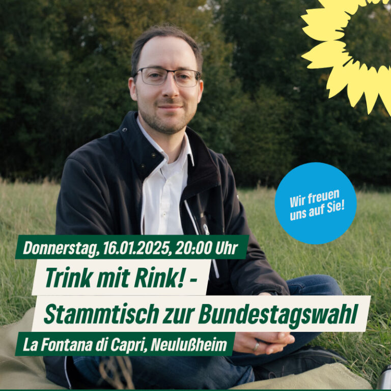 „Trink mit Rink“ am Donnerstag, den 16.01.2025, 20 Uhr, Fontana di Capri, Neulußheim