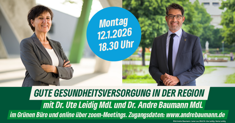 Dr. Ute Leidig MdL und Dr. Andre Baumann MdL